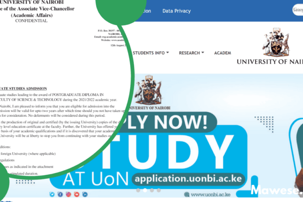 University Of Nairobi Admission letters