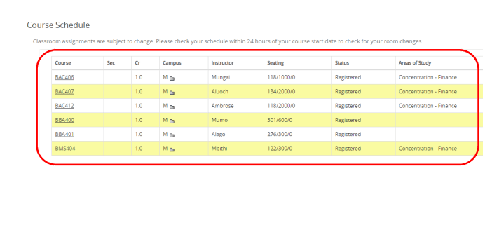 KU Students Portal