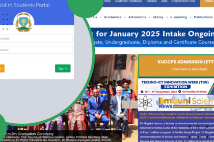 University of Embu student portal: How To Register & Login