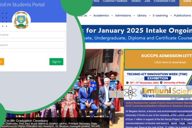 University of Embu student portal: How To Register & Login