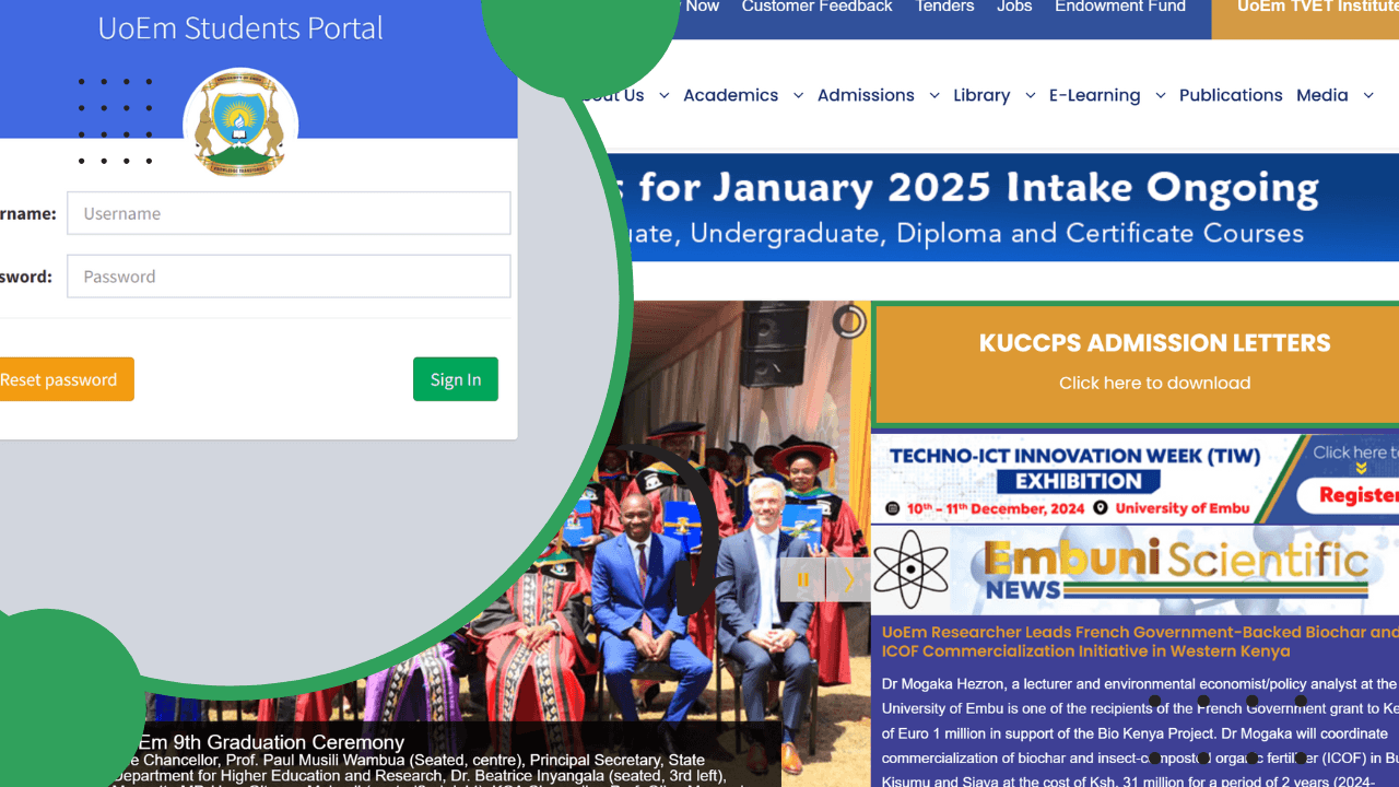University of Embu student portal: How To Register & Login