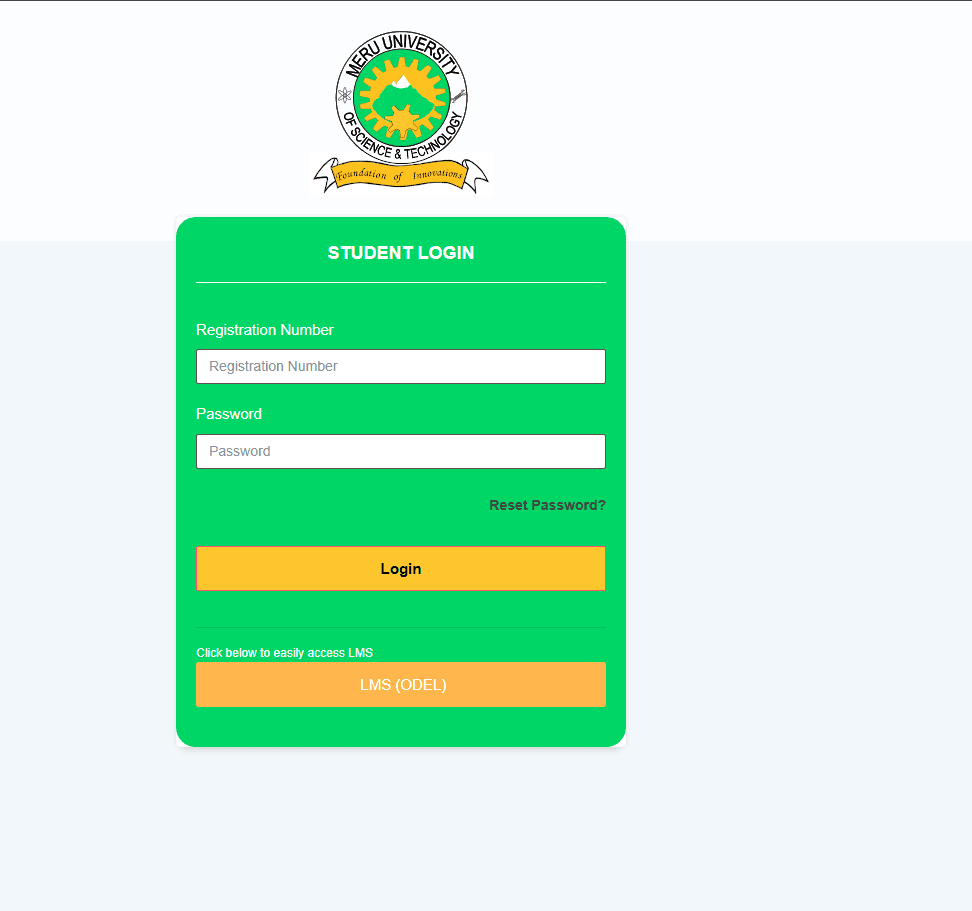 Meru University Student Portal