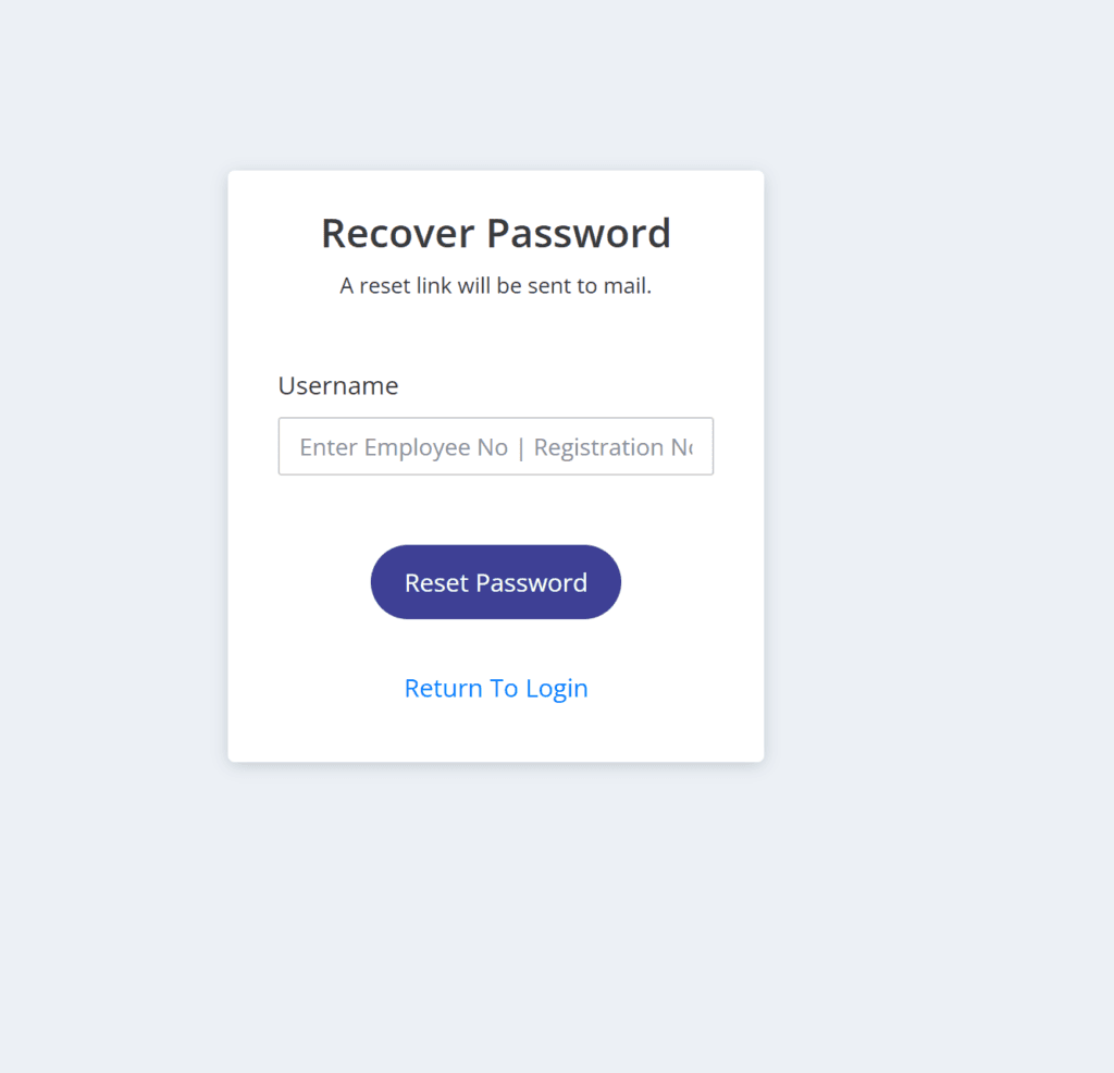 Password reset