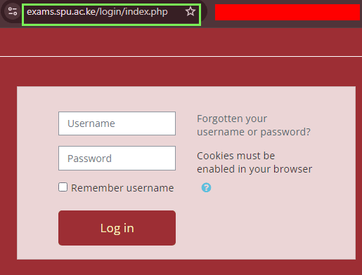 SPU Exam portal