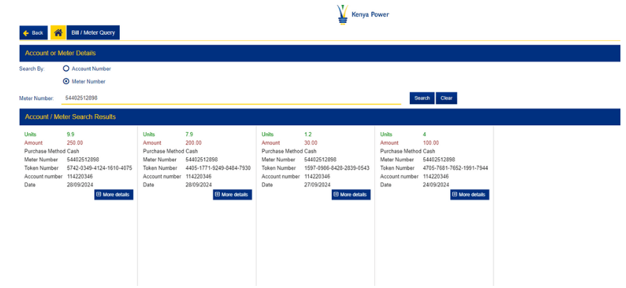 KPLC Self-Service Portal 