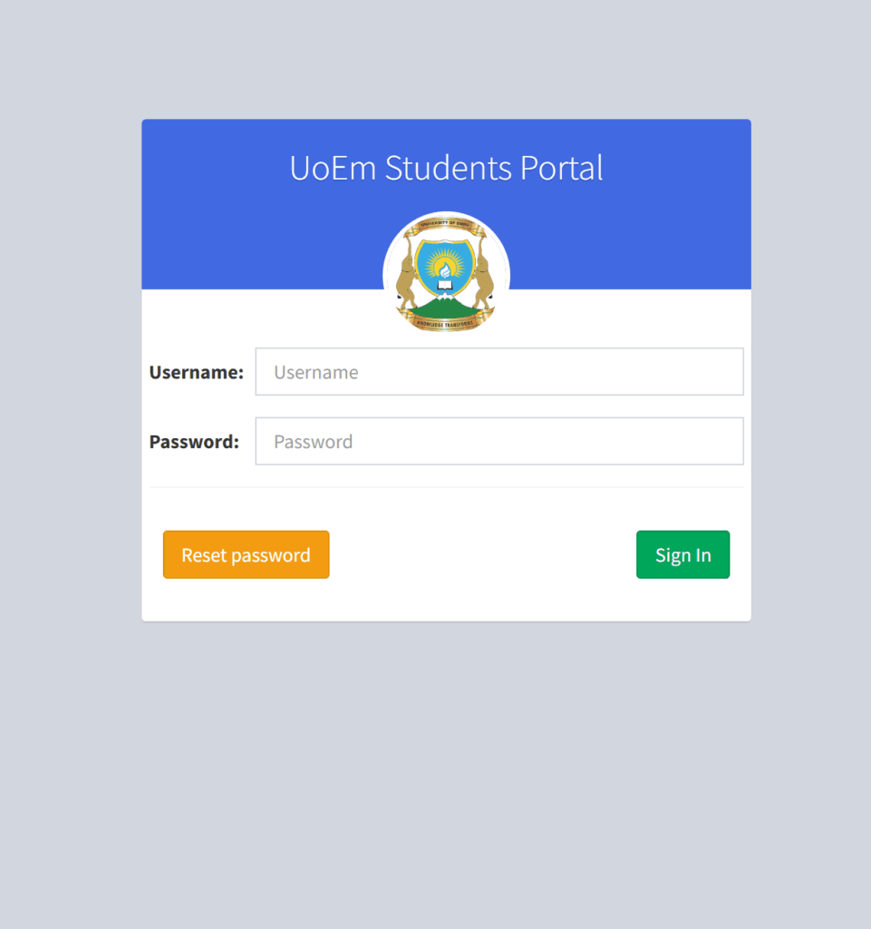 Embu university students portal