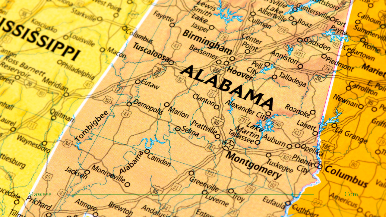 Alabama map