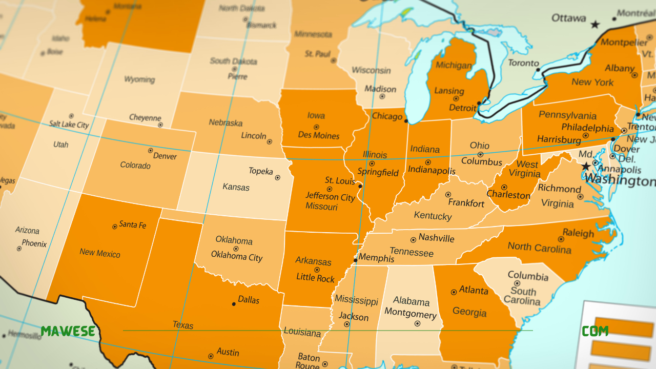 U.S. States Map