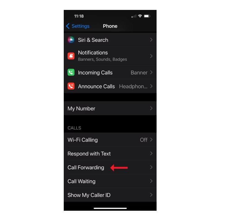 call forwarding on iphone
