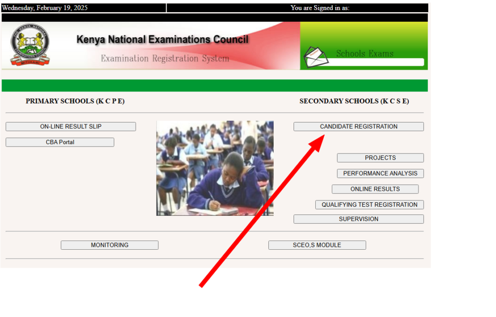 KNEC Candidate Registration Portal