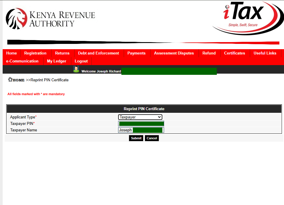 KRA PIN checker